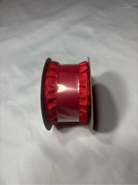 New 1.5” Holiday Time 18-Foot Red Satin Ribbon Spool 1.5” x 18”